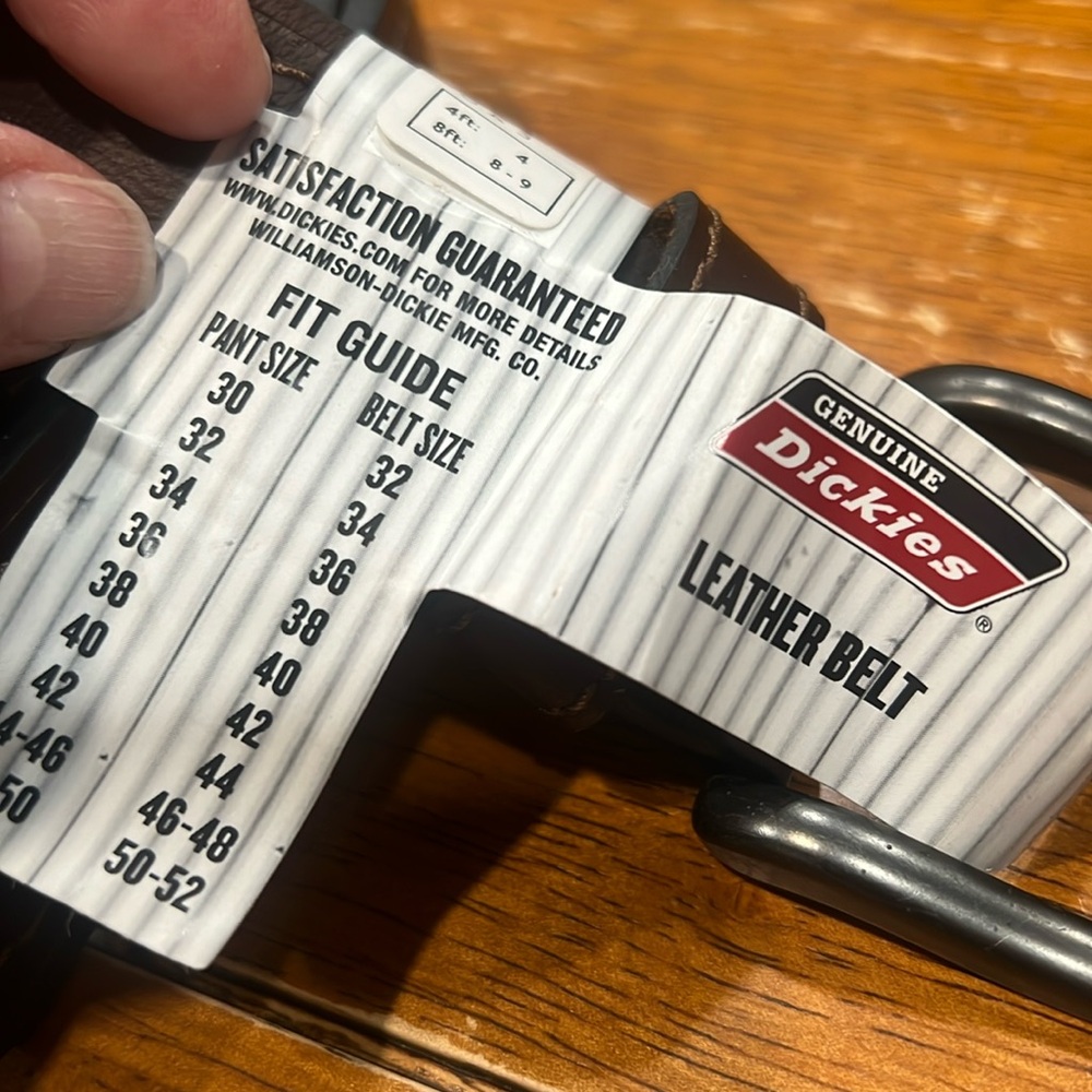 NWT Dickies brown leather belt